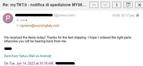 Reship Items From Italy 462 Reship Items From Italy 462